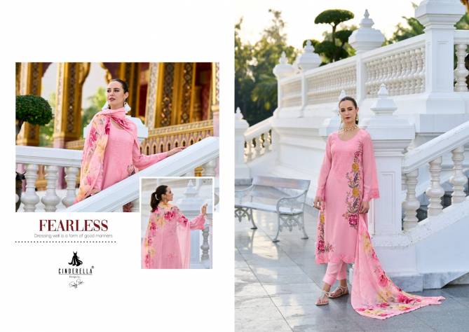 Evanora By Cinderella Muslin Embroidery Designer Salwar Suits Wholesale Market In Surat